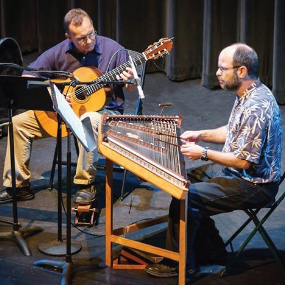 Brian Pearson on guitar and Cliff Cole on hammered dulcimer.